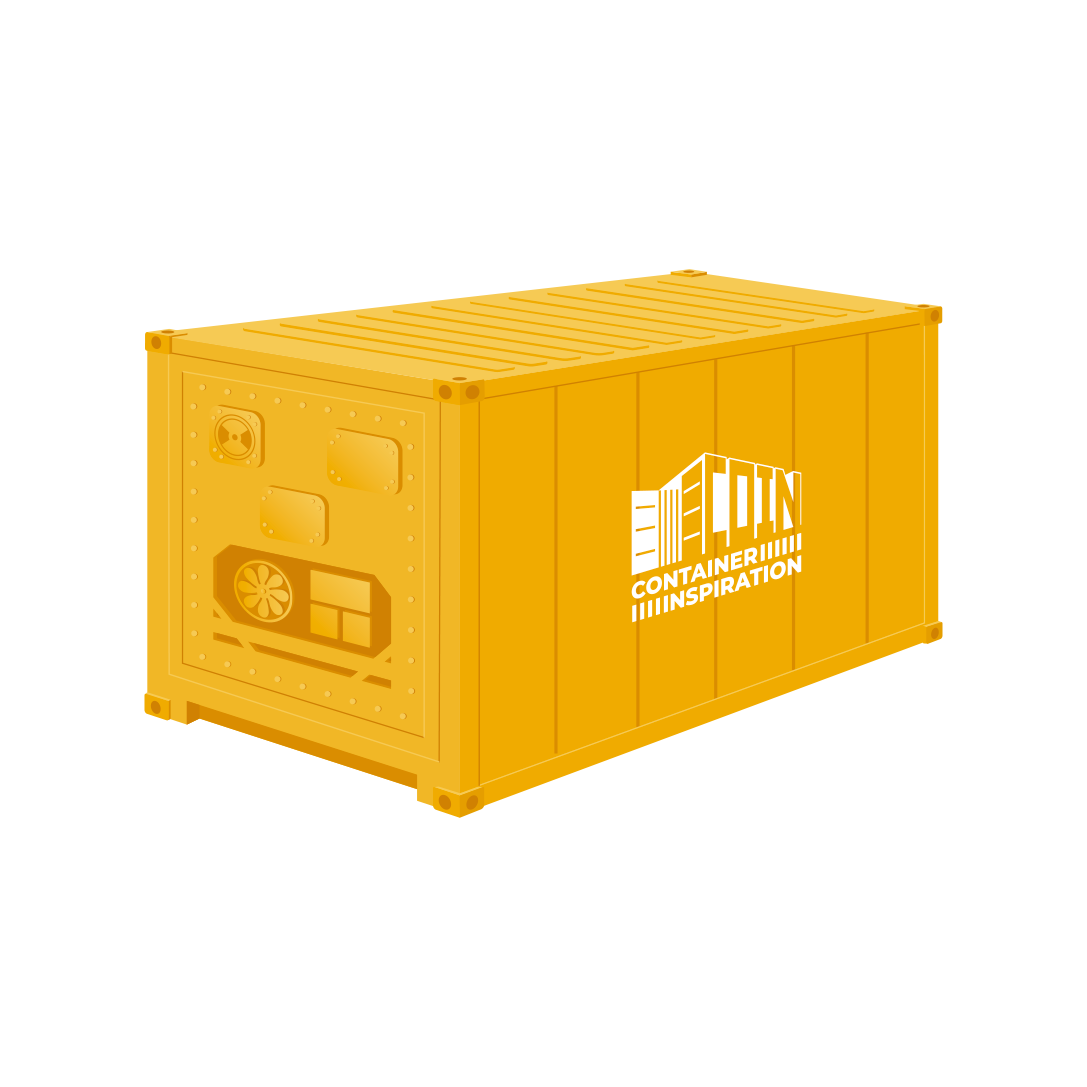 20-Fuß-Kühlcontainer mit isolierten Wänden und Kühlanlage, Gesamtansicht