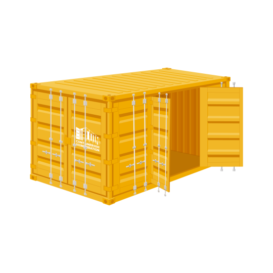 20-Fuß-Open-Side-Container mit vollständig öffnender Seite für flexible Beladung