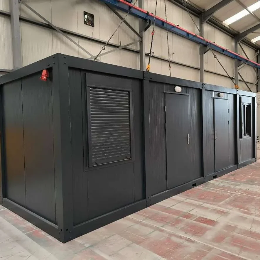 buerocontainer von außen in standardausführung für mobiles arbeiten