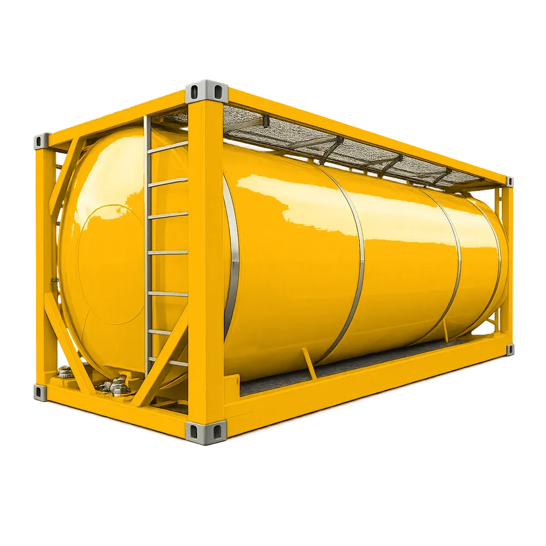 20 Fuß Tank Container mit integriertem Tank im ISO-Rahmen
