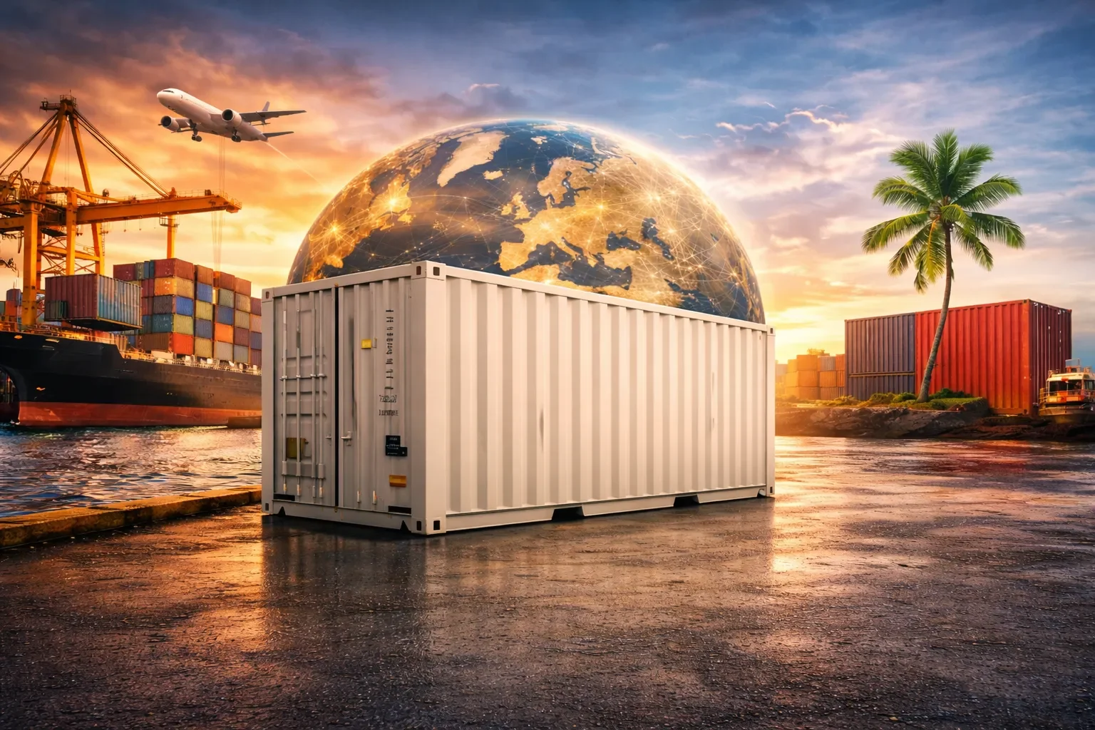 One Way Container im Hafen – nahezu neuer Seecontainer nach einmaligem Transport