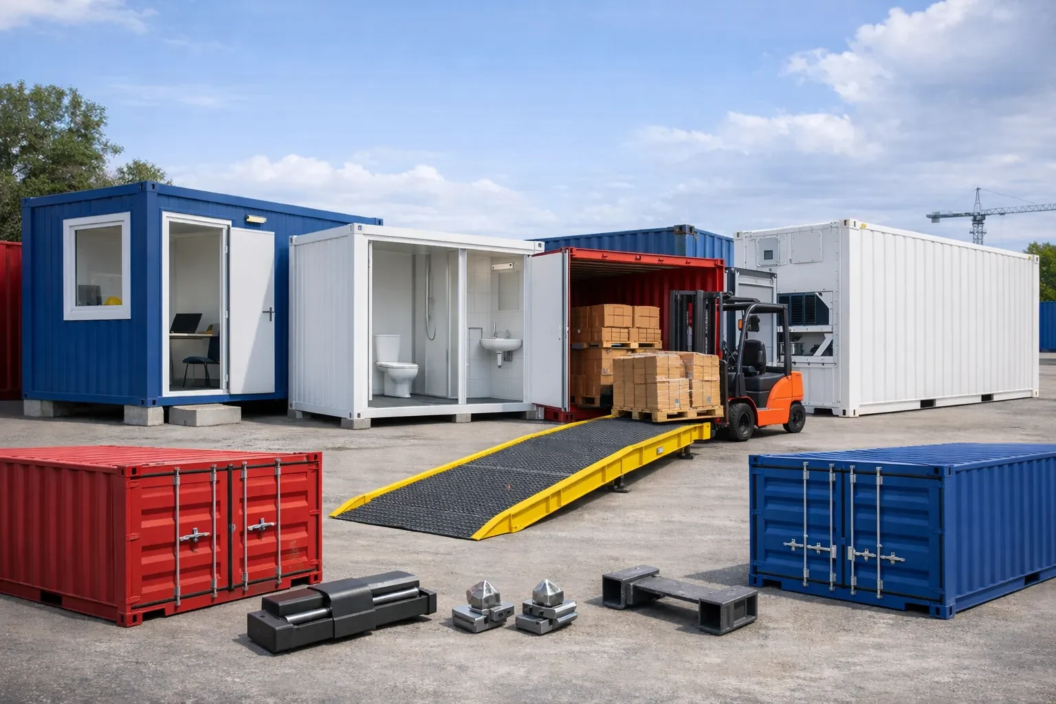 Container kaufen oder mieten: Seecontainer, Bürocontainer, Sanitärcontainer und Kühlcontainer im Einsatz