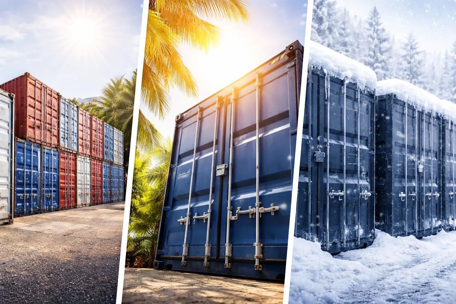 Container im Sommer und Winter: Hitze, Sonne und Frost – Kondenswasser vermeiden