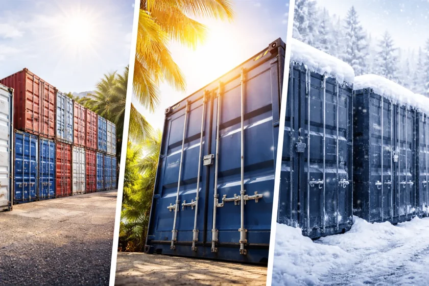 Container im Sommer und Winter: Hitze, Sonne und Frost – Kondenswasser vermeiden