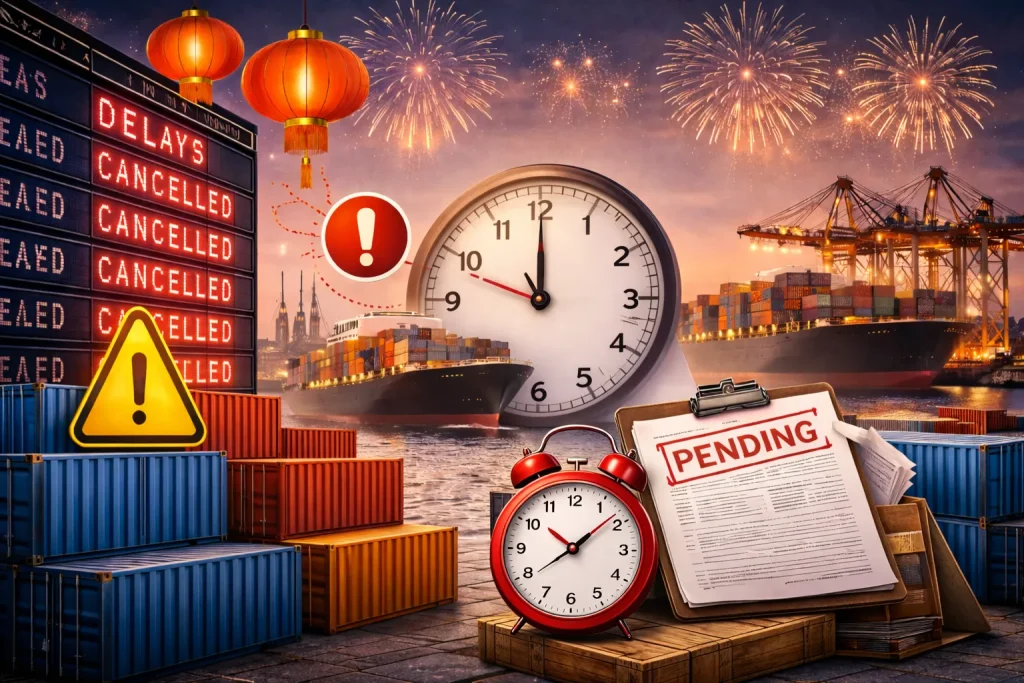 CNY 2026 Containerlieferungen Europa – Fahrpläne und Blank Sailings